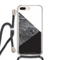 Combinatie marmer: iPhone 8 Plus Transparant Hoesje met koord