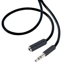 SpeaKa Professional SP-7870476 Jackplug Audio Verlengkabel [1x Jackplug male 3,5 mm - 1x Jackplug female 3,5 mm] 0.50 m Zwart SuperSoft-mantel - thumbnail