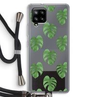 Monstera leaves: Samsung Galaxy A42 5G Transparant Hoesje met koord