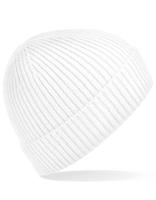 Beechfield CB380 Engineered Knit Ribbed Beanie - White - One Size