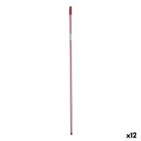 Bezemsteel Strepen 2,3 x 130 x 2,3 cm Rood Metaal (12 Stuks)