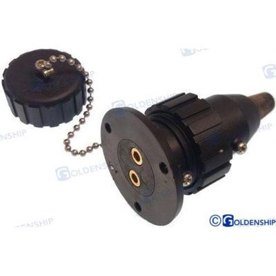 Enchufes y pasacables GS11030 - ENCHUFE NYLON 3 AMP. 2 POLOS