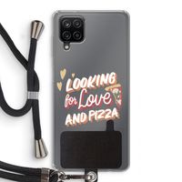 Pizza is the answer: Samsung Galaxy A12 Transparant Hoesje met koord Pizza is the answer: Samsung Galaxy A12 Transparant Hoesje met koord