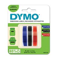 DYMO 3D Labeltape voor lettertang Set van 3 stuks Tapekleur: Blauw-rood, Blauw-zwart Tekstkleur: Wit 9 mm 3 m - thumbnail