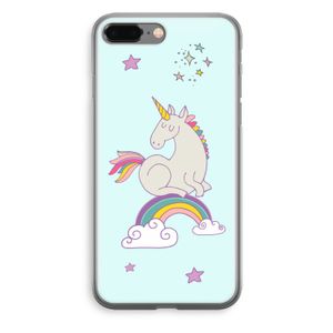 Regenboog eenhoorn: iPhone 8 Plus Transparant Hoesje