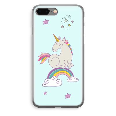 Regenboog eenhoorn: iPhone 8 Plus Transparant Hoesje