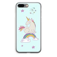 Regenboog eenhoorn: iPhone 8 Plus Transparant Hoesje