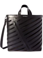 Off-White sac cabas en cuir à découpes Diag - Noir