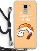You're Shrimply The Best: Samsung Galaxy J6 (2018) Transparant Hoesje met koord