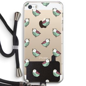 Vogeltjes: iPhone 5 / 5S / SE Transparant Hoesje met koord