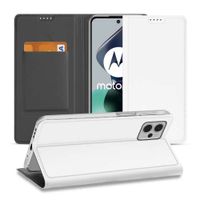 Stand Case Hoesje voor de Motorola Moto G23 | G13 Wit met Pashouder