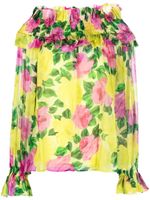 P.A.R.O.S.H. blouse à fleurs - Jaune