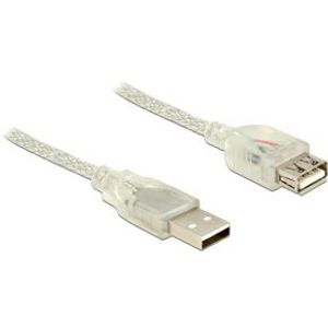 DeLOCK 83881 USB-kabel 1 m USB 2.0 USB A Transparant