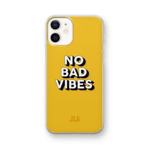 No Bad Vibes: iPhone 12 mini Transparant Hoesje