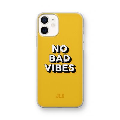 No Bad Vibes: iPhone 12 mini Transparant Hoesje
