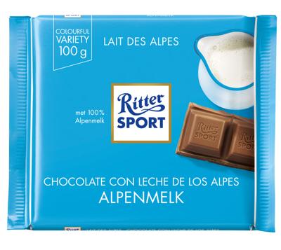 Ritter sport alpenmelk tablet 100gr