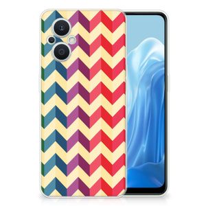 OPPO Reno8 Lite TPU bumper Zigzag Multi Color