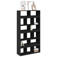 Boekenkast 100x33x187,5 cm bewerkt hout zwart