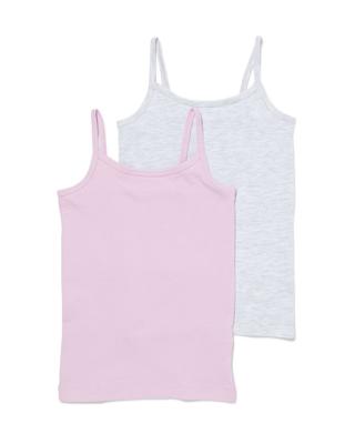 HEMA Kinderhemden katoen/stretch - 2 stuks lila (lila)