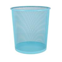 Kantoor prullenbak/papiermand 9 liter blauw - thumbnail