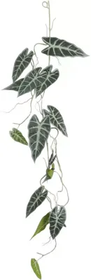 Mica Decorations kunst hangplant alocasia 115cm groen