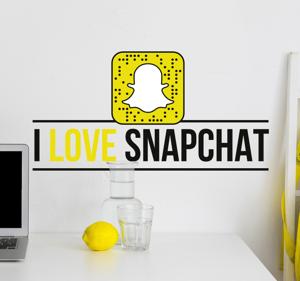''Ik hou van snapchat'' zakelijke sticker