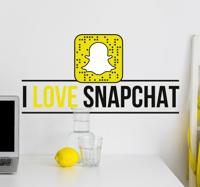 ''Ik hou van snapchat'' zakelijke sticker