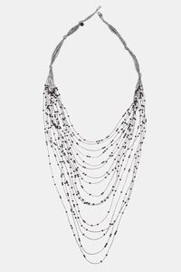 Ulla Popken Ketting, zwarte kralen - Grote Maten