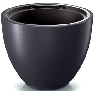 Prosperplast Plantenpot/bloempot Sevilla - buiten/binnen - kunststof - antraciet - D30 x H23 cm   -