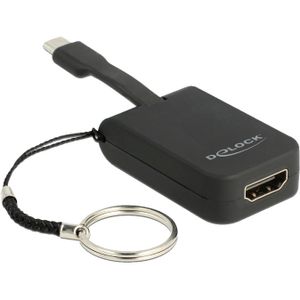 DeLOCK 63942 video kabel adapter 0,03 m USB Type-C HDMI Zwart