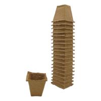Nature biopotjes 6x6 cm vierkant set 20 stuks