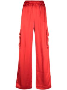 Stine Goya pantalon en satin Fatuna à poches cargo - Rouge