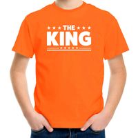 The King tekst t-shirt oranje kids - thumbnail