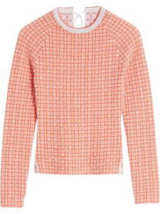 Victoria Victoria Beckham pull à motif en jacquard - Orange