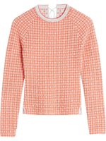 Victoria Victoria Beckham pull à motif en jacquard - Orange - thumbnail