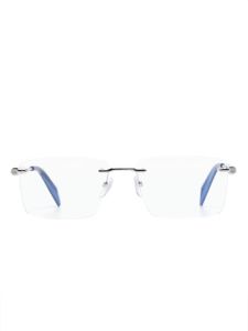 Chopard Eyewear lunettes de vue carrées à logo gravé - Argent