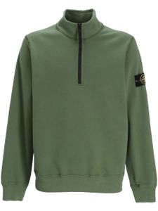 Stone Island compass-patch half-zip sweatshirt - Vert