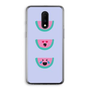 Smiley watermeloen: OnePlus 7 Transparant Hoesje