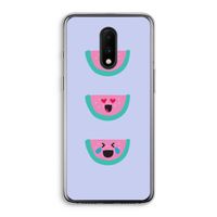 Smiley watermeloen: OnePlus 7 Transparant Hoesje