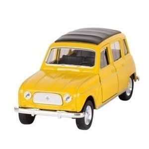 Schaalmodel Renault 4 geel 11,5 cm   -