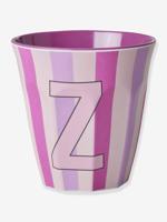 Gestreepte melamine mok LETTER Z rice, medium 250 ml meerkleurig