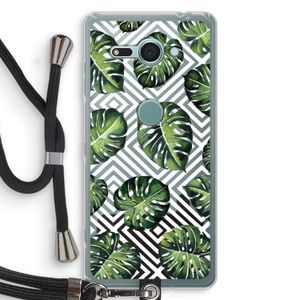 Geometrische jungle: Sony Xperia XZ2 Compact Transparant Hoesje met koord