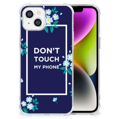 iPhone 14 Anti Shock Case Flowers Blue DTMP iPhone 14 Anti Shock Case Flowers Blue DTMP