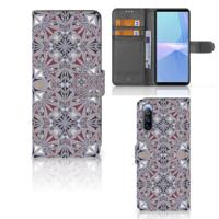 Sony Xperia 10 III | Bookcase | Flower Tiles Sony Xperia 10 III | Bookcase | Flower Tiles