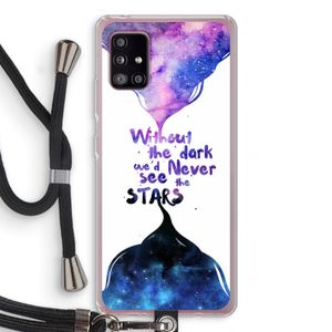 Stars quote: Samsung Galaxy A51 5G Transparant Hoesje met koord