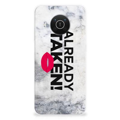 Nokia X10 | X20 | Siliconen hoesje | met naam Already Taken White