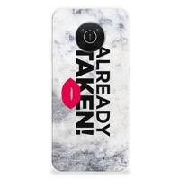 Nokia X10 | X20 | Siliconen hoesje | met naam Already Taken White