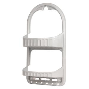 Douche badkamer organiser rekje - beige - kunststof - ophangbaar - 27 x 50 cm