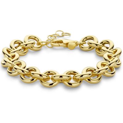 Armband Ankerschakel 11 mm goudkleurig 17-20 cm