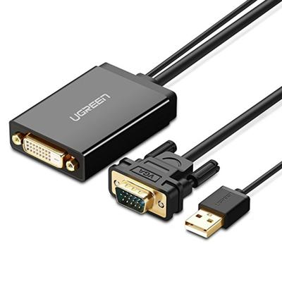 UGREEN MM119 1080P Full HD VGA to DVI (24+1) Male to Female Adapter Cable for Computer PC Laptop HDTV Projector DVD Graphics Card and More VGA /